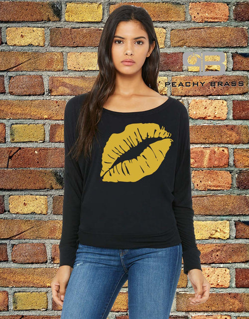 Load image into Gallery viewer, Women Off The Shoulder Lips Shirt
